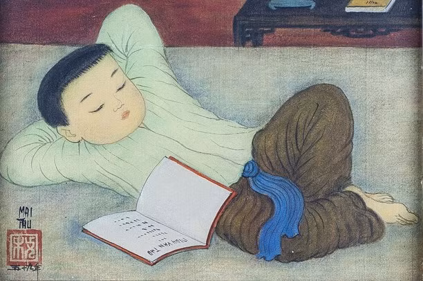 越南著名画家梅忠次画作亮相巴黎里昂车站大厅 ảnh 1