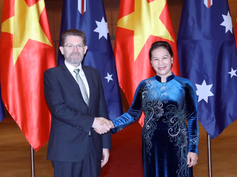 越南国会主席阮氏金银与澳大利亚参议院议长瑞安举行会谈 ảnh 1 越南国会主席阮氏金银与澳大利亚参议院议长瑞安举行会谈 ảnh 1