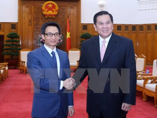 国家主席陈大光和政府副总理武德儋会见泰国副总理塔纳萨·巴迪玛巴功 ảnh 2 国家主席陈大光和政府副总理武德儋会见泰国副总理塔纳萨·巴迪玛巴功 ảnh 2