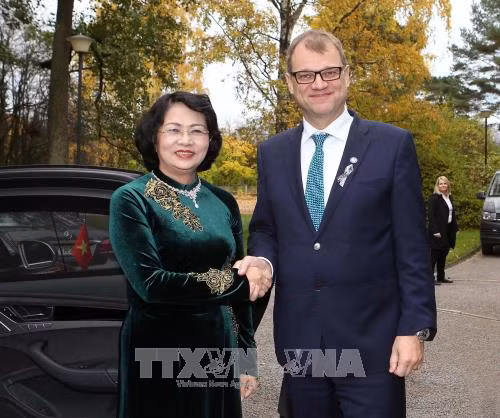 国家副主席邓氏玉盛访问芬兰 先后会见芬兰总理和议会议长 ảnh 1 国家副主席邓氏玉盛访问芬兰 先后会见芬兰总理和议会议长 ảnh 1