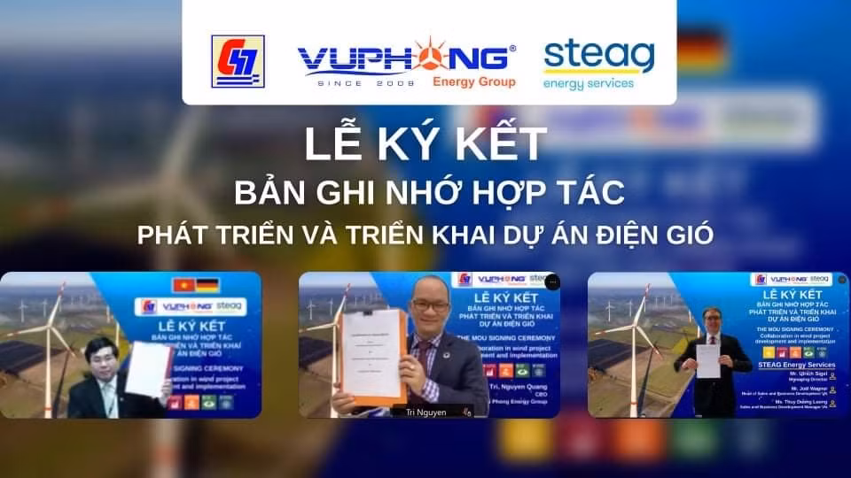 越德两国企业签署风电发展项目合作协议 ảnh 1