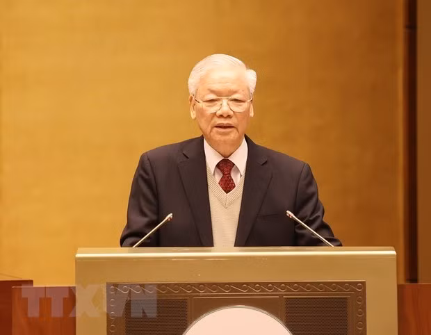 越共中央总书记阮富仲在落实党第十三次全国代表大会决议全国对外会议上的讲话(全文) ảnh 1 越共中央总书记阮富仲在落实党第十三次全国代表大会决议全国对外会议上的讲话(全文) ảnh 1