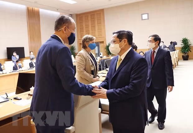 范明政总理会见联合国各组织常驻越南首席代表 ảnh 1