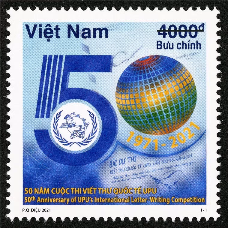 越南发行“UPU国际少年书信协作比赛50周年”纪念邮票 ảnh 1 越南发行“UPU国际少年书信协作比赛50周年”纪念邮票 ảnh 1