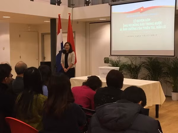 旅居荷兰越南人社群为国内灾民捐款 ảnh 1