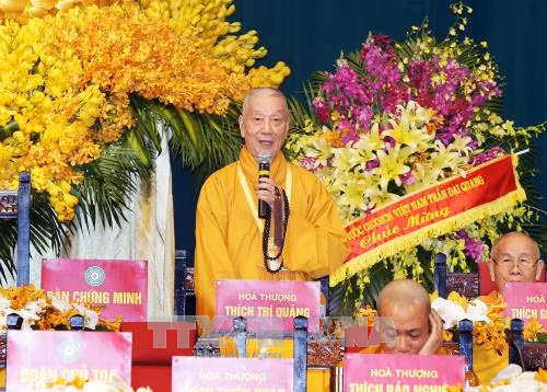 越南佛教协会第八届全国代表大会闭幕 释普惠长老再次当选越南佛教协会法主 ảnh 1 越南佛教协会第八届全国代表大会闭幕 释普惠长老再次当选越南佛教协会法主 ảnh 1