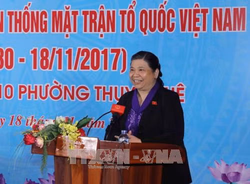 国会主席阮氏金银出席乂安省金莲乡全民大团结日庆祝活动 ảnh 2 国会主席阮氏金银出席乂安省金莲乡全民大团结日庆祝活动 ảnh 2