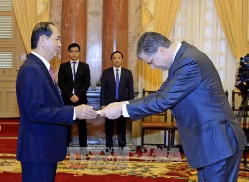 国家主席陈大光接受三国新任驻越大使递交的国书 ảnh 3 国家主席陈大光接受三国新任驻越大使递交的国书 ảnh 3