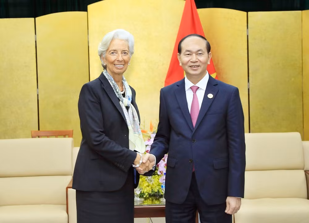 越南国家主席陈大光会见国际货币基金组织总裁克里斯蒂娜•拉加德 ảnh 2 越南国家主席陈大光会见国际货币基金组织总裁克里斯蒂娜•拉加德 ảnh 2