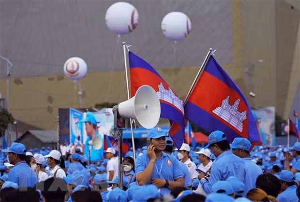 柬埔寨大选：首相洪森呼吁选民踊跃投票 ảnh 1
