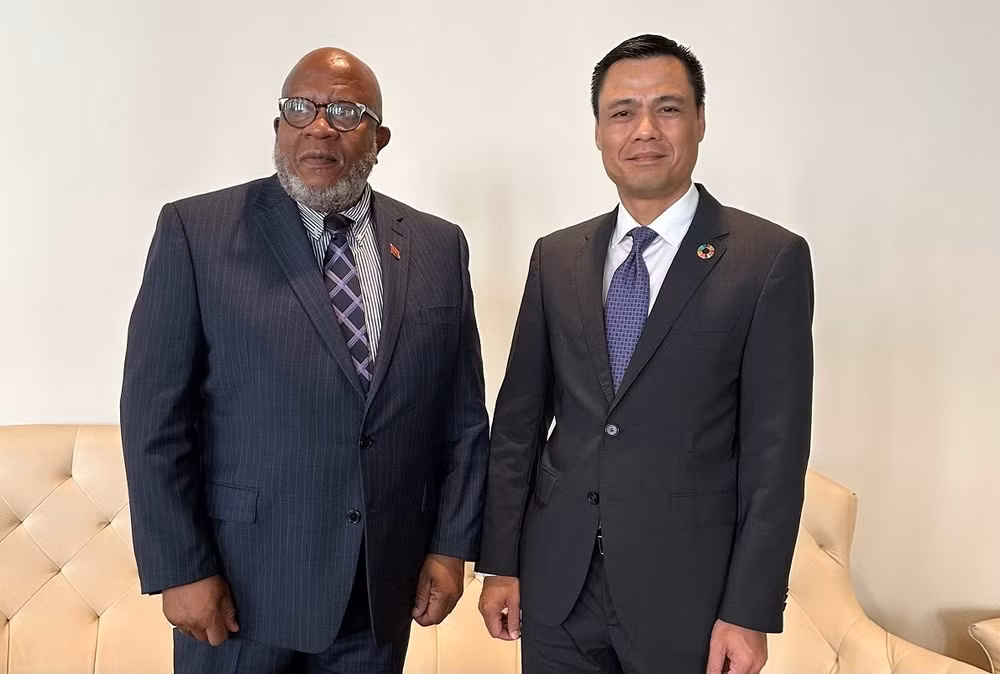 越南驻联合国代表团团长与第78届联大主席举行会晤 ảnh 1 越南驻联合国代表团团长与第78届联大主席举行会晤 ảnh 1