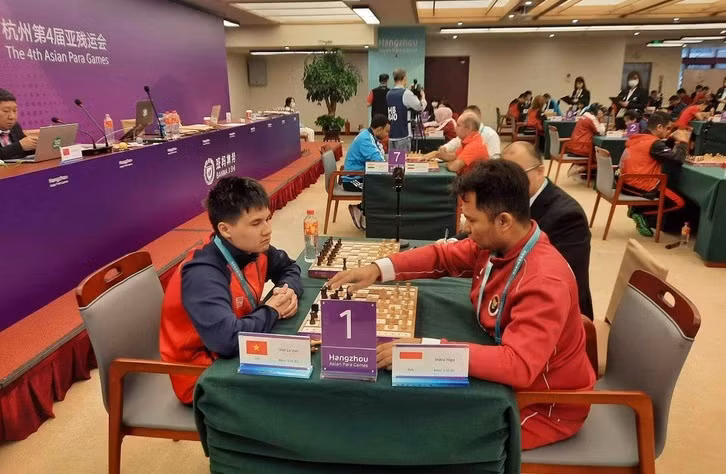 2023年亚残运会:越南国际象棋队摘下五枚银牌 ảnh 1 2023年亚残运会:越南国际象棋队摘下五枚银牌 ảnh 1
