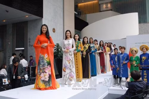 奥黛系列亮相韩国 展现越南民族服装魅力 ảnh 2