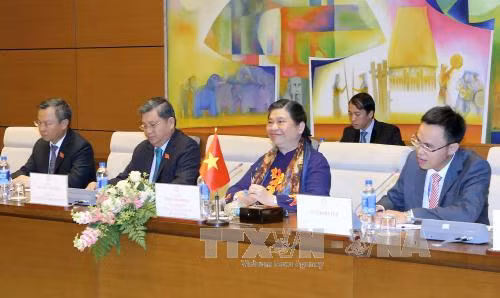 越南国会副主席丛氏放同柬埔寨参议院第一副主席奈北纳举行会谈 ảnh 2
