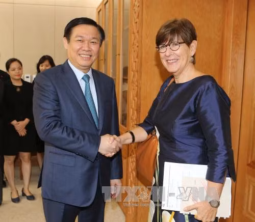 政府副总理王廷惠会见比利时、斯洛伐克和欧盟驻越南大使 ảnh 1