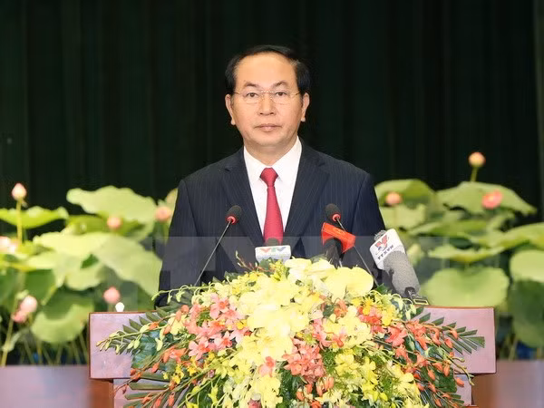 陈大光主席出席西贡-嘉定市正式命名为胡志明市40周年纪念活动 ảnh 1