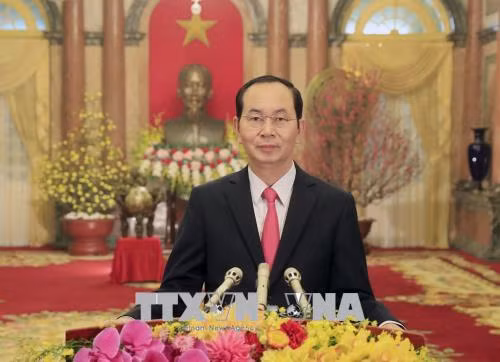 越南国家主席陈大光发表2018戊戌年新年贺词 ảnh 1 越南国家主席陈大光发表2018戊戌年新年贺词 ảnh 1