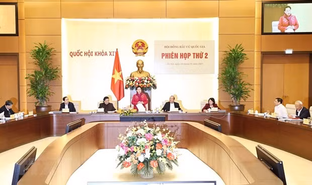 越南国会主席阮氏金银主持国家选举委员会第二次会议 ảnh 1 越南国会主席阮氏金银主持国家选举委员会第二次会议 ảnh 1