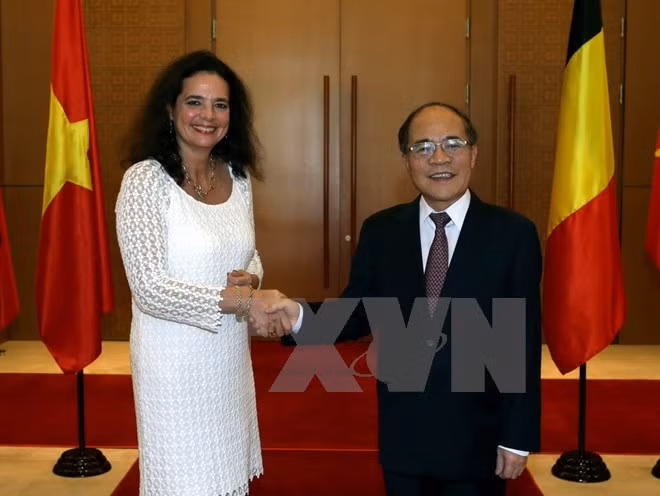 越南国会主席同比利时参议院议长举行会谈 ảnh 1