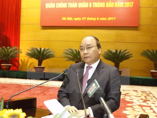 阮春福总理出席越南全军军政会议 ảnh 1 阮春福总理出席越南全军军政会议 ảnh 1