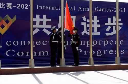 越南人民军化学参赛队欢迎仪式在中国举行 ảnh 1