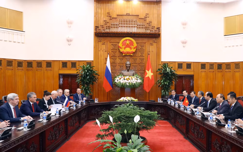 越南政府总理阮春福会见俄罗斯联邦国家杜马主席 ảnh 2 越南政府总理阮春福会见俄罗斯联邦国家杜马主席 ảnh 2
