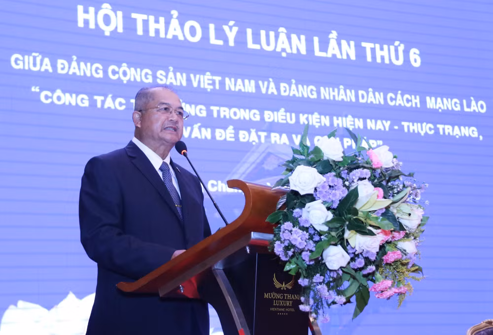 越南共产党和老挝人民革命党第六次理论研讨会在万象开幕 ảnh 3 越南共产党和老挝人民革命党第六次理论研讨会在万象开幕 ảnh 3