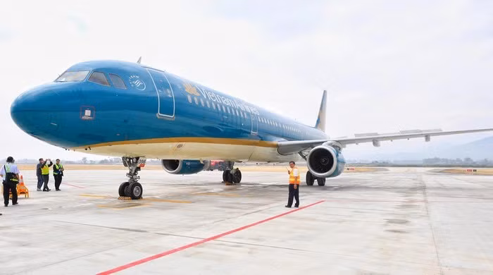 越南航空新增空客A320飞机投入2024年春运工作 ảnh 1