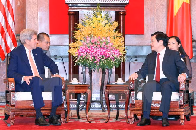 越南国家主席张晋创会见美国国务卿约翰·克里 ảnh 1 越南国家主席张晋创会见美国国务卿约翰·克里 ảnh 1