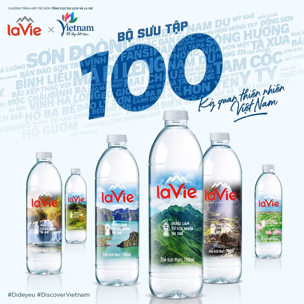 越南100个自然奇观在La Vie矿泉水瓶上推介 ảnh 1 越南100个自然奇观在La Vie矿泉水瓶上推介 ảnh 1