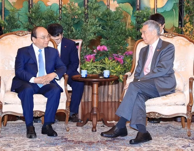 越南与新加坡发表联合声明 ảnh 1