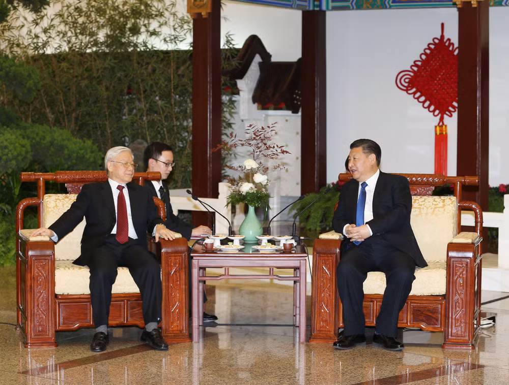 越共中央总书记阮富仲与中共中央总书记习近平举行会谈 ảnh 2 越共中央总书记阮富仲与中共中央总书记习近平举行会谈 ảnh 2