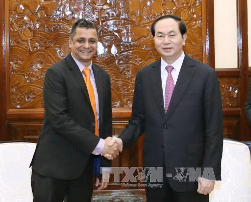 陈大光主席会见塔塔越南总经理印得罗尼·森古普塔 ảnh 1