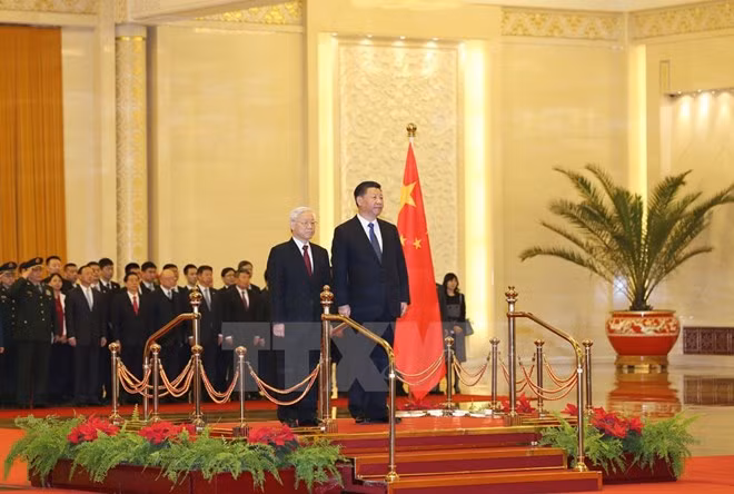 阮富仲总书记圆满结束对中国的正式访问 ảnh 1