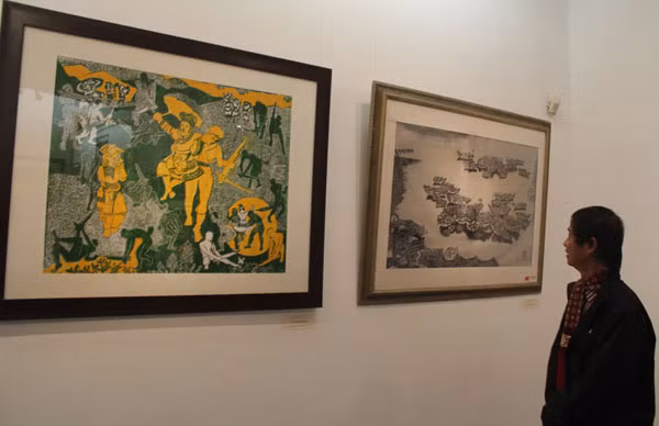 木板与刻画展在河内举行 ảnh 1 木板与刻画展在河内举行 ảnh 1