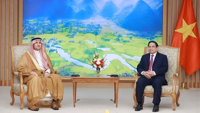越南政府总理范明政会见沙特阿拉伯驻越大使 ảnh 2 越南政府总理范明政会见沙特阿拉伯驻越大使 ảnh 2