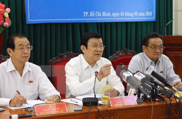 越南国家主席张晋创会见胡志明市企业代表 ảnh 1 越南国家主席张晋创会见胡志明市企业代表 ảnh 1