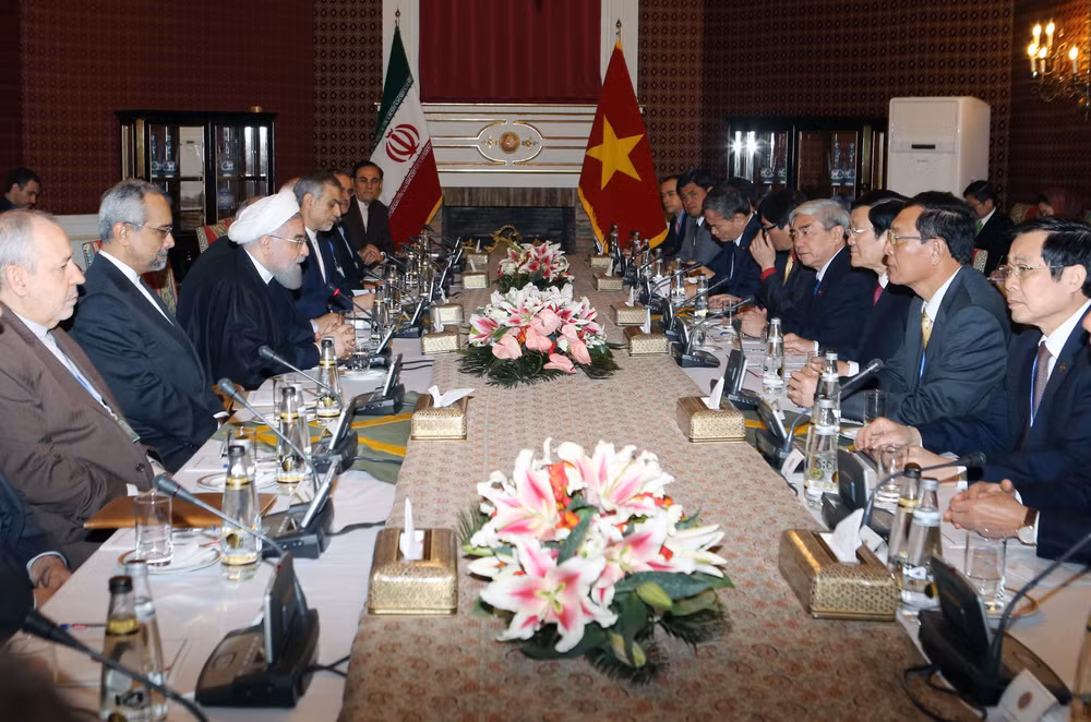 越南国家主席张晋创与伊朗总统哈桑·鲁哈尼举行会谈 ảnh 3