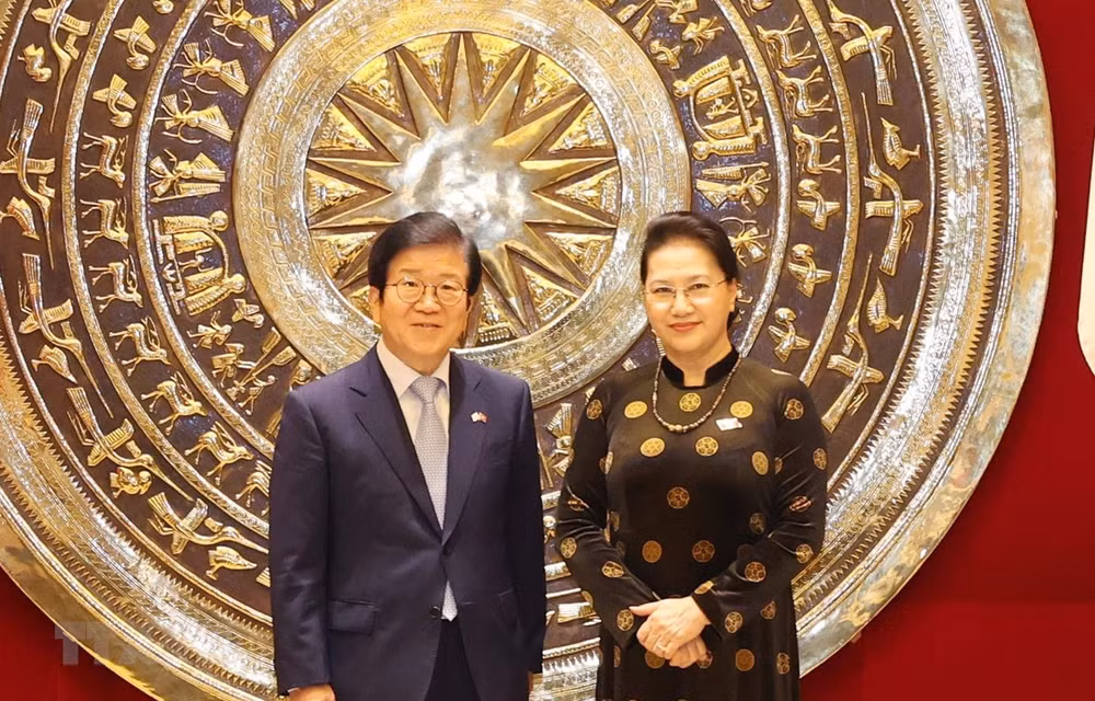 越南国会主席阮氏金银与韩国国会议长朴炳锡举行会谈 ảnh 1 越南国会主席阮氏金银与韩国国会议长朴炳锡举行会谈 ảnh 1