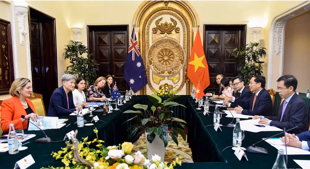 越南外长裴青山与澳大利亚外长黄英贤举行会谈 ảnh 1