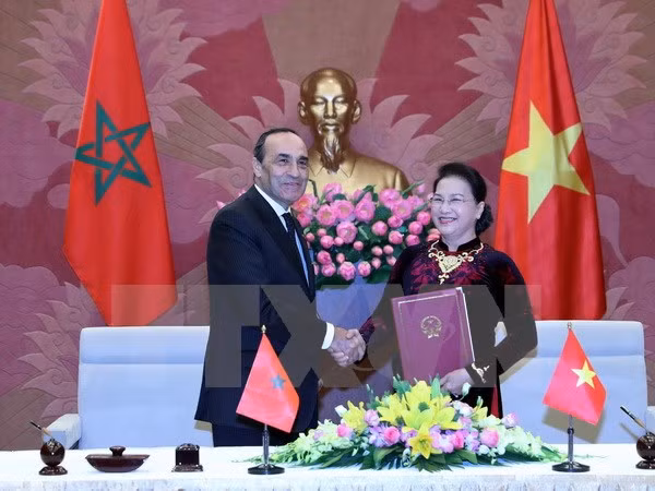 越南国会主席阮氏金银与摩洛哥众议院议长哈比博·马勒克举行会谈 ảnh 3 越南国会主席阮氏金银与摩洛哥众议院议长哈比博·马勒克举行会谈 ảnh 3