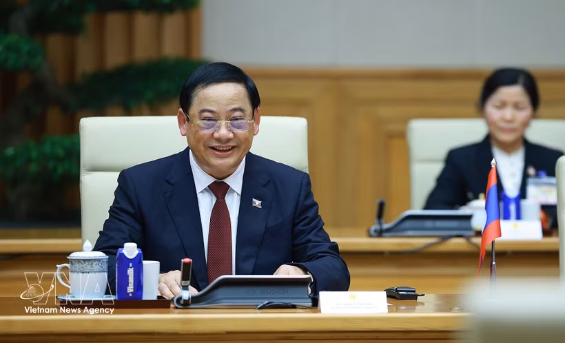 宋赛·西潘敦同志当选老挝人民民主共和国国会主席。图自越通社
