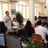 越南政府副总理陈流光发表讲话。图自越通社