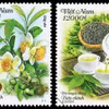 越南茶树和茶文化在邮票上出现。图自越通社
