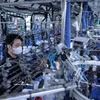袜子生产线。图自越通社