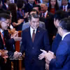 越南政府总理黎明兴出席主题为“突破思维·果断行动·务实见效——外交服务国家发展新阶段”的全体会议。图自越通社