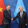 越共中央总书记、国家主席苏林会见联合国秘书长古特雷斯